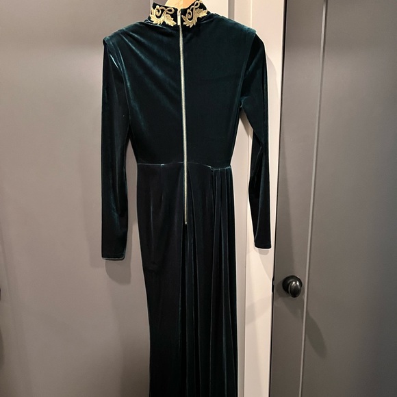 Green velvet gown floor length (for some) - Picture 3 of 6